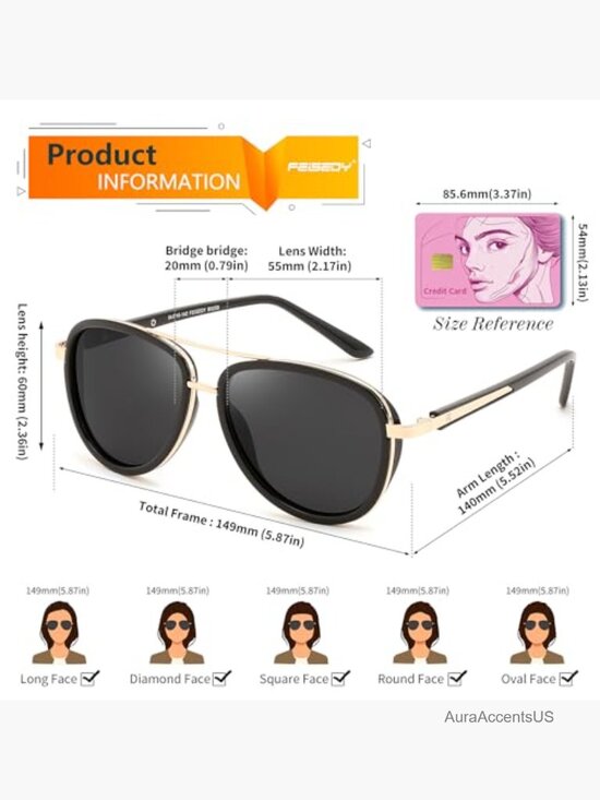 Retro Square Polarized Aviator Sunglasses Unisex Classic Style main image 5